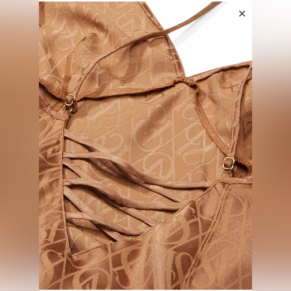 Victoria’s Secret icon satin midi slip nightgown lingerie VS logo Xlarge NWT - Picture 4 of 6